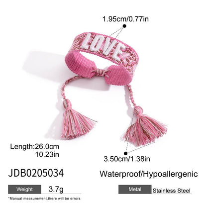 Clean Girl Pink Wristband Friendship Bracelet
