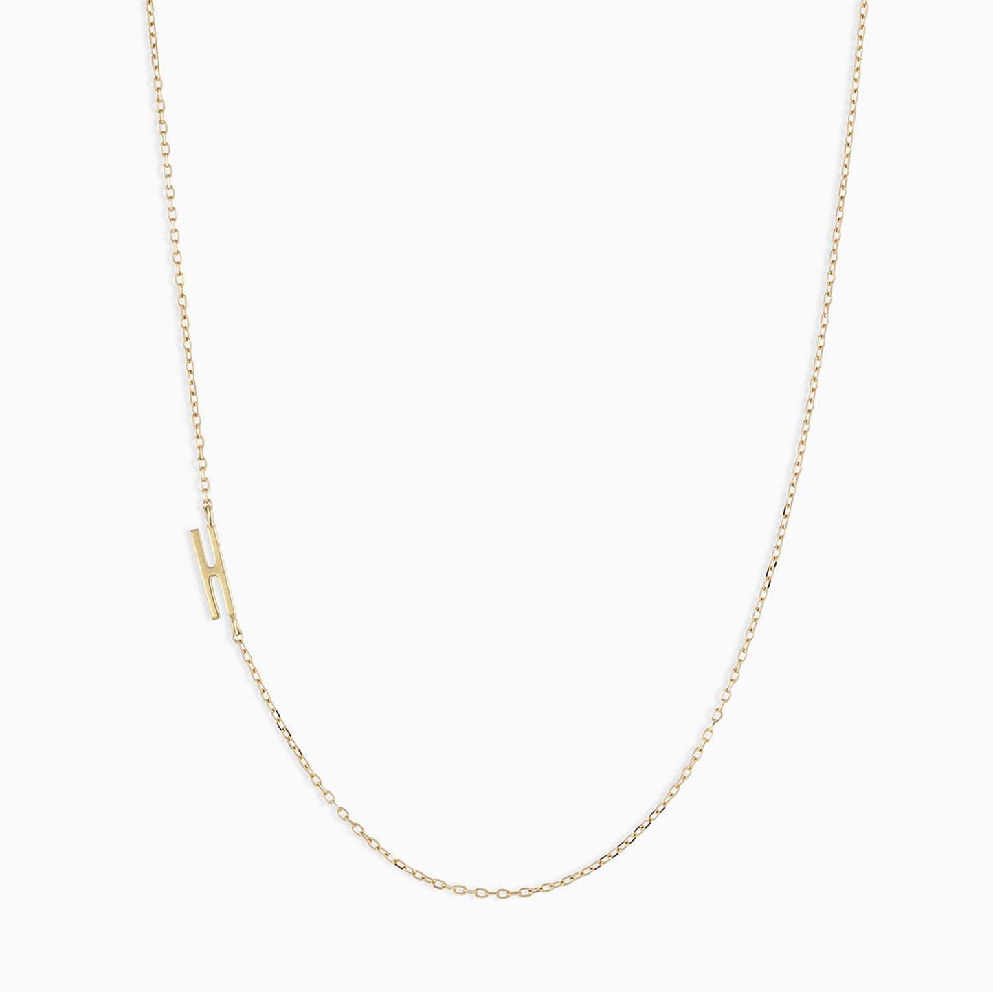 18K Gold Minimalist Initial Choker Necklace