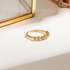 18K Gold Rising Sun Stacking Rings Set