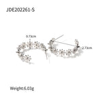 18K Gold Flower Blossom Hoop Huggie Earrings