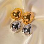 18K Gold Glamour Chunky Statement Stud Earrings