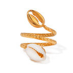 18K Gold Summer Seashell Ring