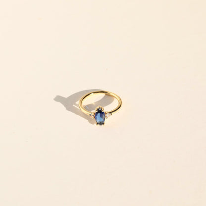 18K Gold Minimalist Birthstone Ring