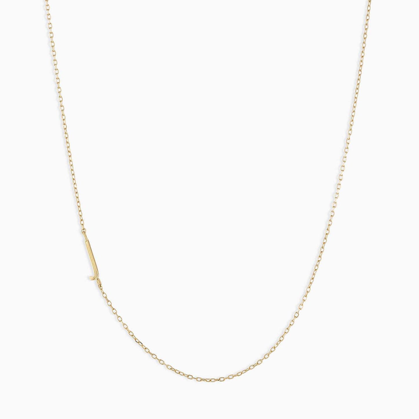 18K Gold Minimalist Initial Choker Necklace