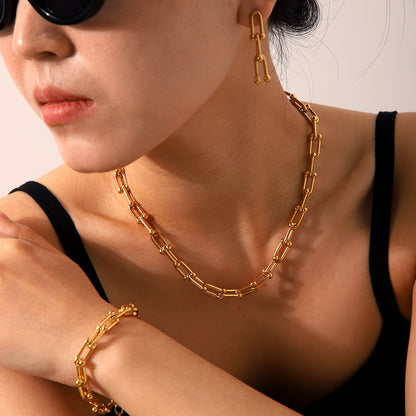 18K Gold Hardware Chunky Chain Necklace