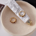 18K Gold Royal Tiger Eye Gemstone Stacking Ring