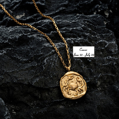 18K Gold Renaissance Zodia Pendant Necklace