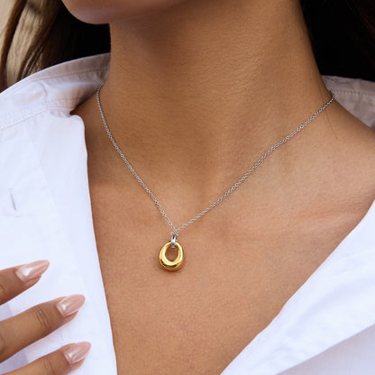 18K Gold Ocean Kissed Bubble Pendant Necklace