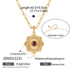 18K Gold Scarlet Love Red Heart Pendant Necklace
