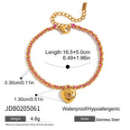 18K Gold Cozy String Chain Dainty Charm Bracelet
