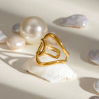 18K Gold Intertwined Statement Ring