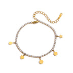 18K Gold Dream Girl Star Heart Tennis Chain Necklace
