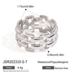 18K Gold Status Watch Band Chain Ring