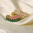 18K Gold Dazzle Bling Tennis Ring