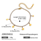 18K Gold Dream Girl Star Heart Tennis Chain Necklace