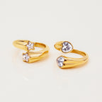 18K Gold Shooting Star Bejeweled Statement Ring