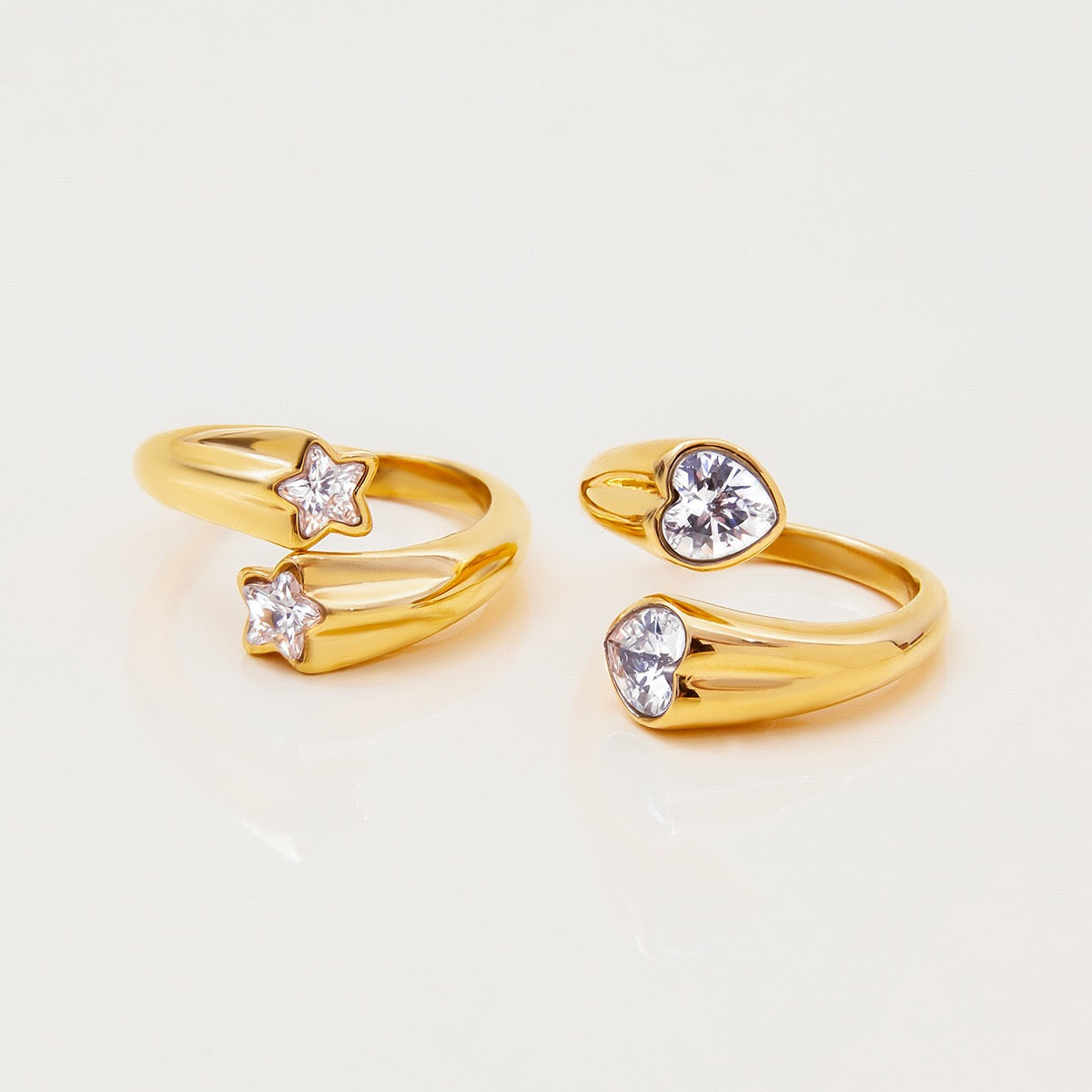 18K Gold Shooting Star Bejeweled Statement Ring