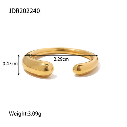 18K Gold Cuff Stacking Ring