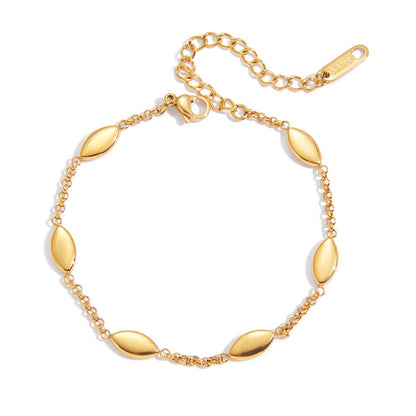 18K Gold Orbit Dainty Chain Bracelet