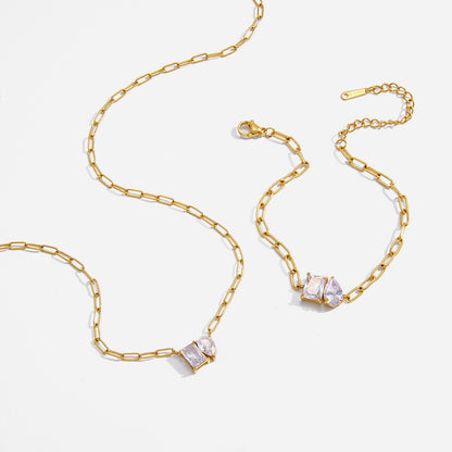 18K Gold Perfect Match Paperclip Chain Dainty Bracelet