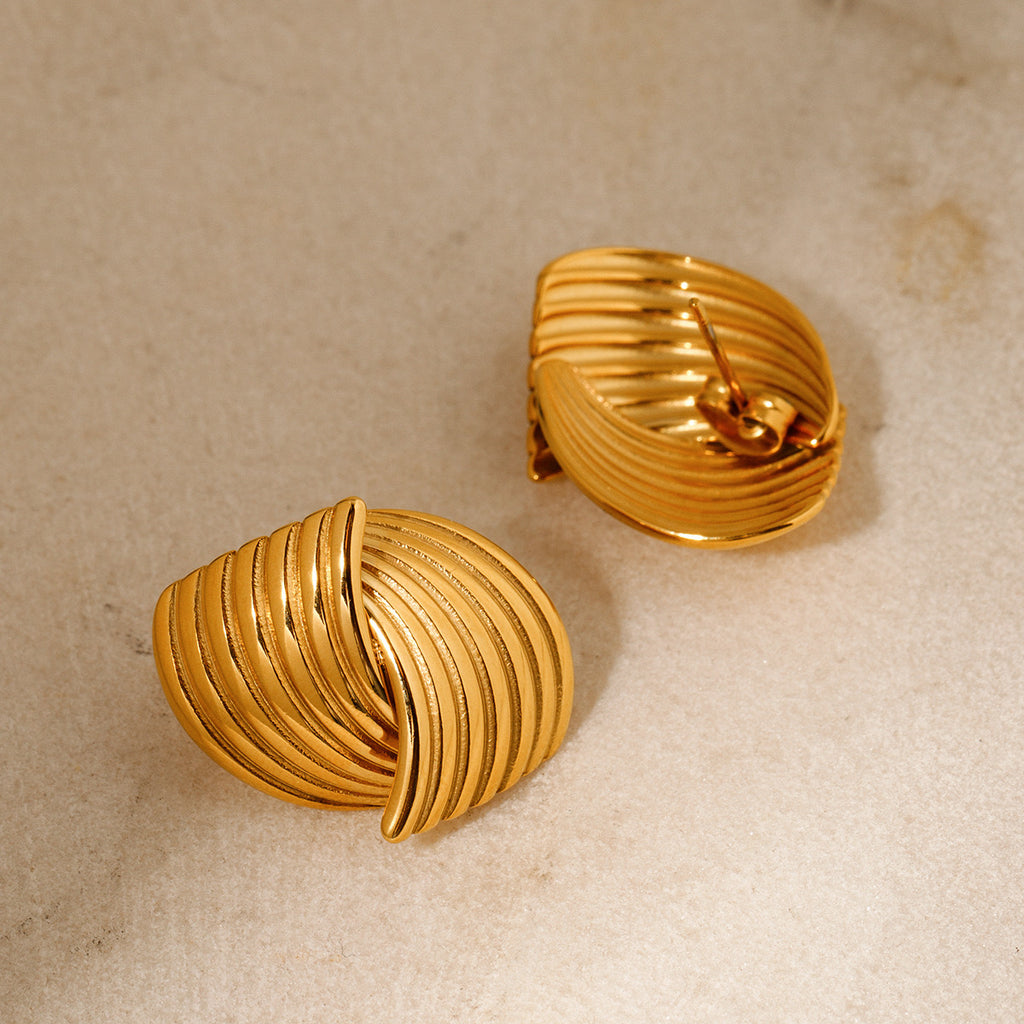 18K Gold Hold Together Stud Earrings