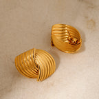18K Gold Hold Together Stud Earrings