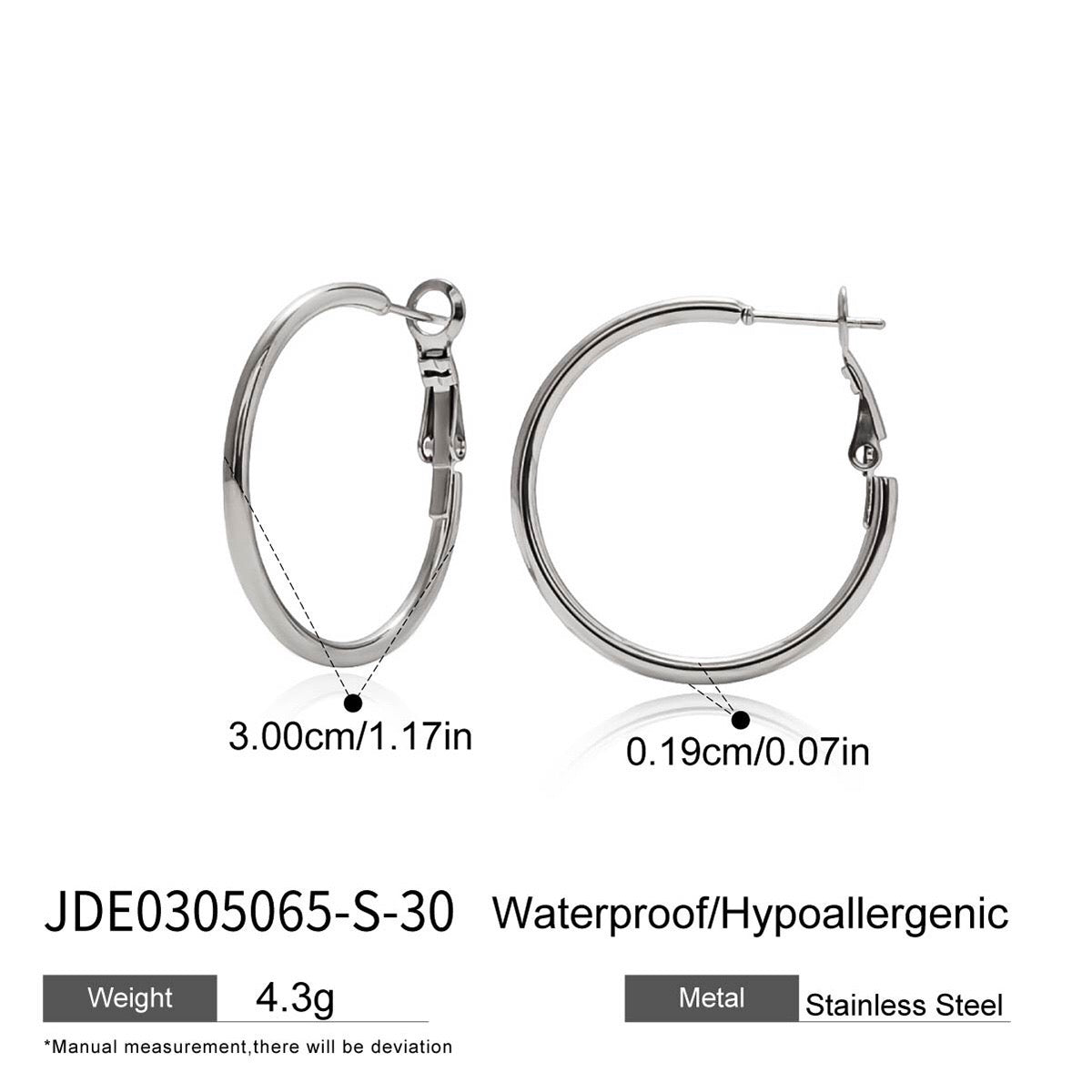 18K Gold and Silver Minimalist Essential Hoop Huggie Earrings