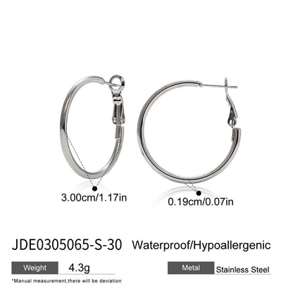 18K Gold and Silver Minimalist Essential Hoop Huggie Earrings