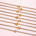 18K Gold Glam Bubble Letter Initial Tennis Bracelet