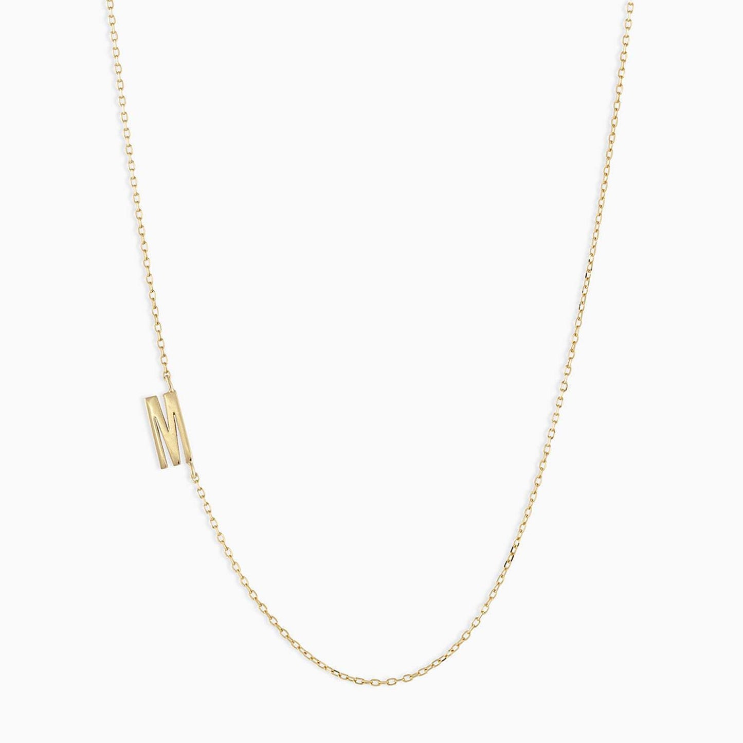 18K Gold Minimalist Initial Choker Necklace