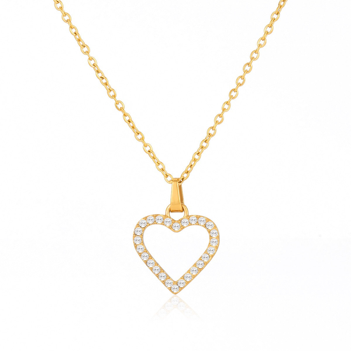 18K Gold Heartstrings Dainty Bling Heart Small Hoop Dangle Huggie Earrings