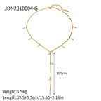 18K Gold Forbidden Cross Pearl Pendant Statement Layered Necklace Set