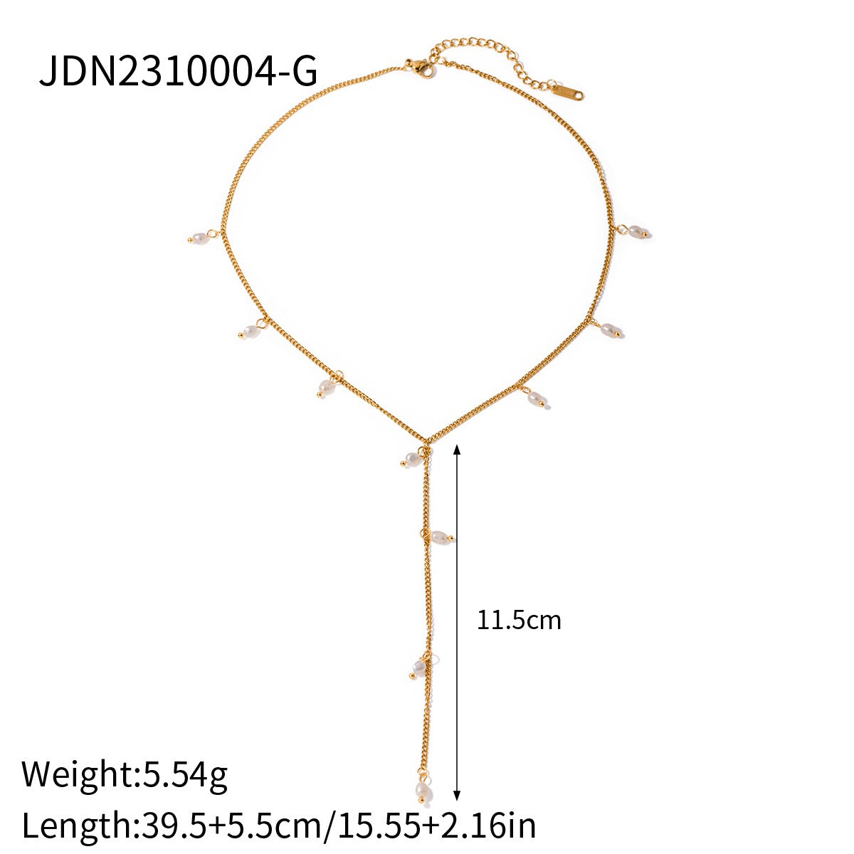 18K Gold Forbidden Cross Pearl Pendant Statement Layered Necklace Set