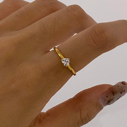 18K Gold Four Leaf Clover Stacking Rings Set