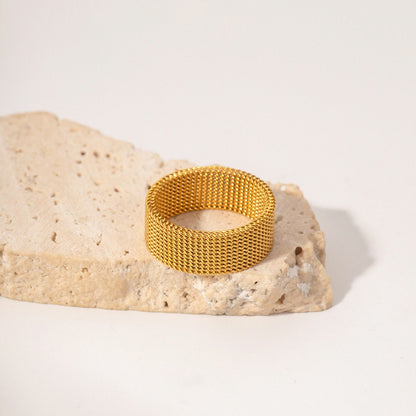 18K Gold Watch Band Ring