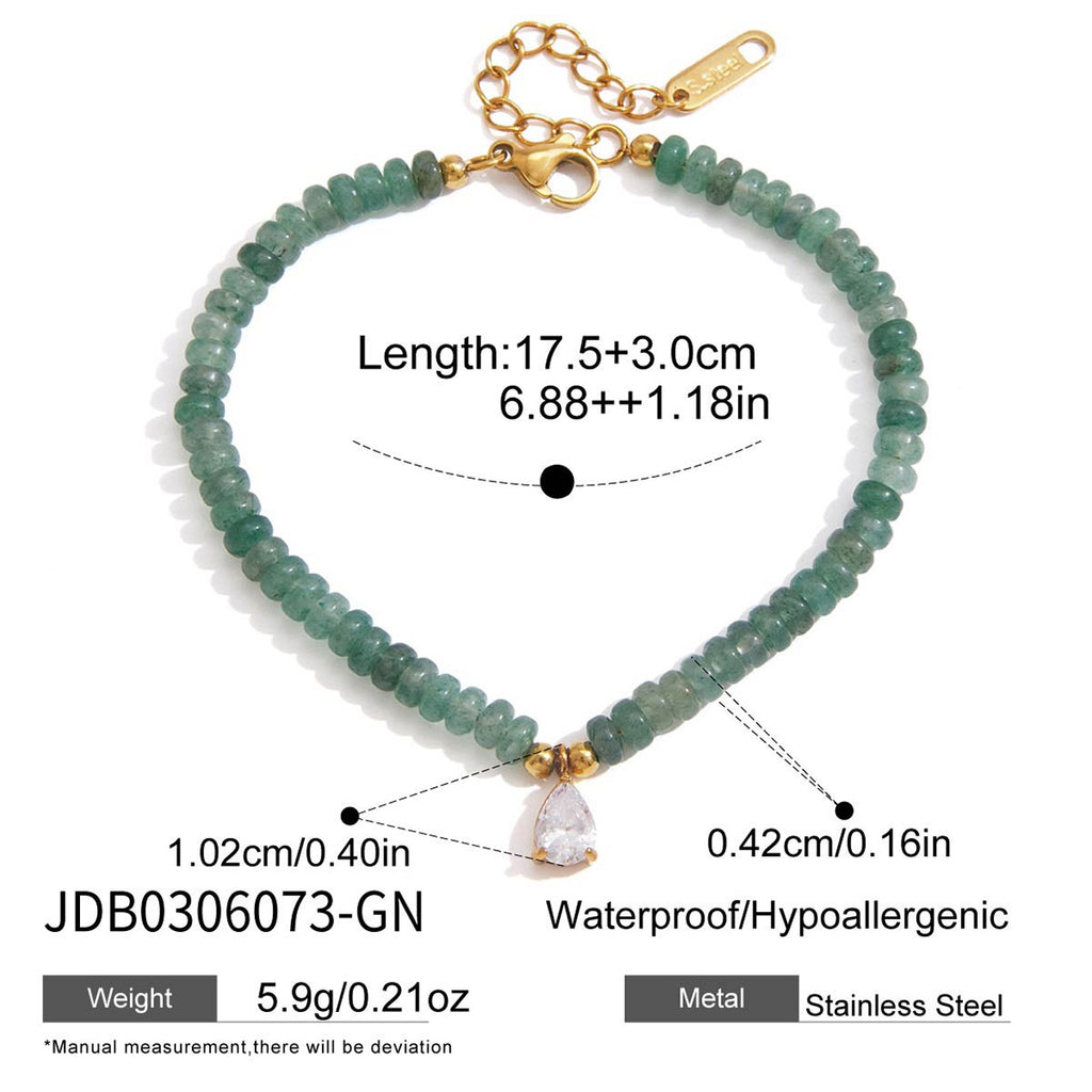 18K Gold Summer Carnival Color Beaded Charm Bracelet
