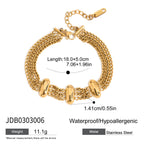 18K Gold Opulence Paperclip Chain Tennis Chunky Statement Bangle Bracelet Stack