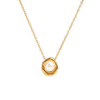 18K Gold Old Money Pearl Pendant Necklace