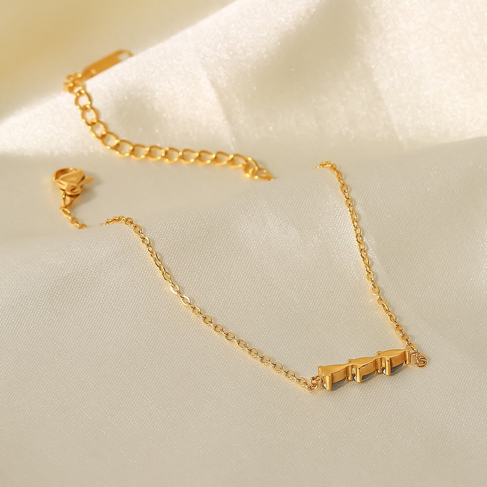 18K Gold Bling Arrow Bracelet