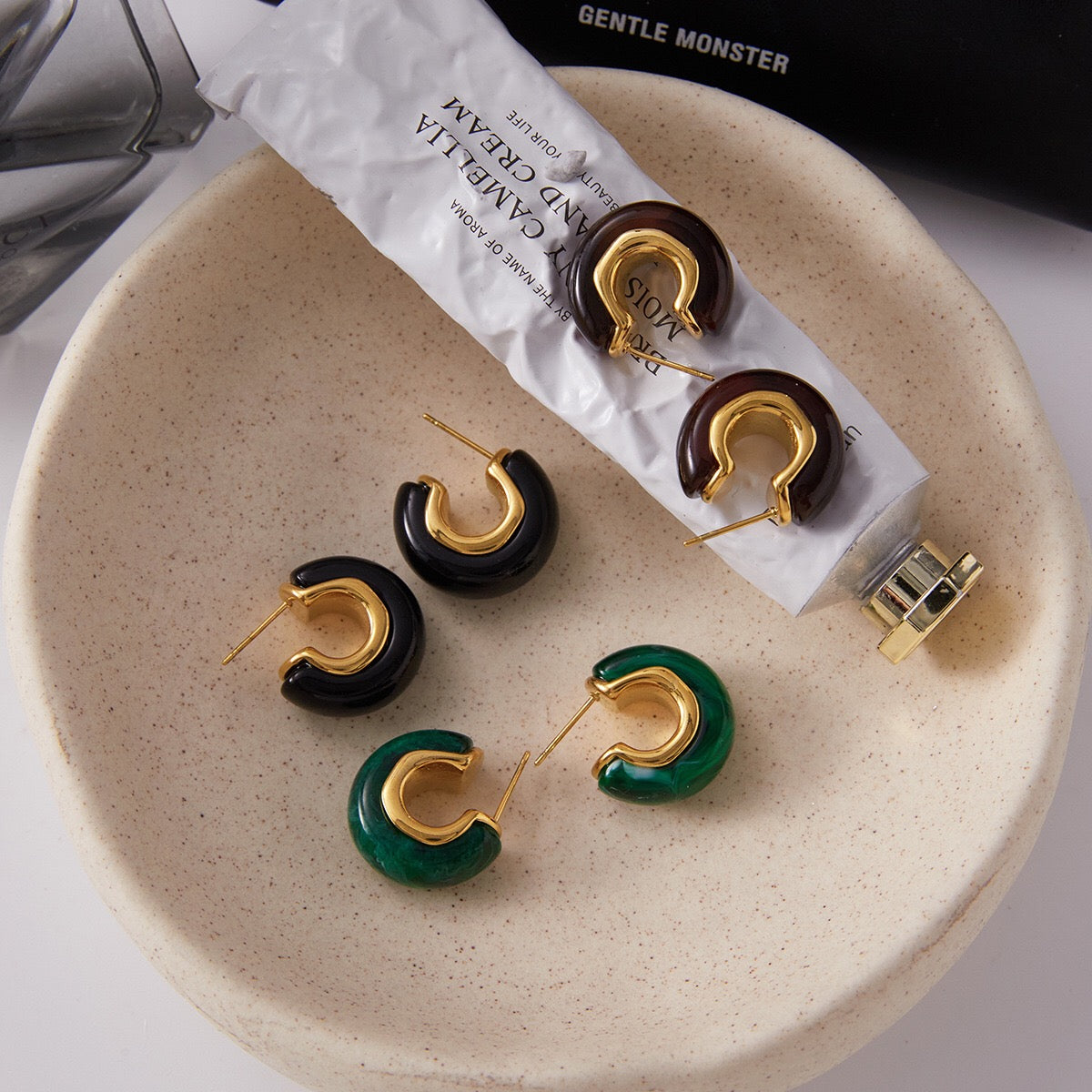 18K Gold Cozy Season Small Hoop Huggie Earrings