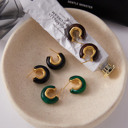 18K Gold Cozy Season Small Hoop Huggie Earrings