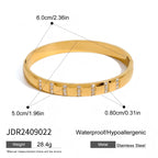 18K Gold Golden Hour Star Bangle Bracelet Stack