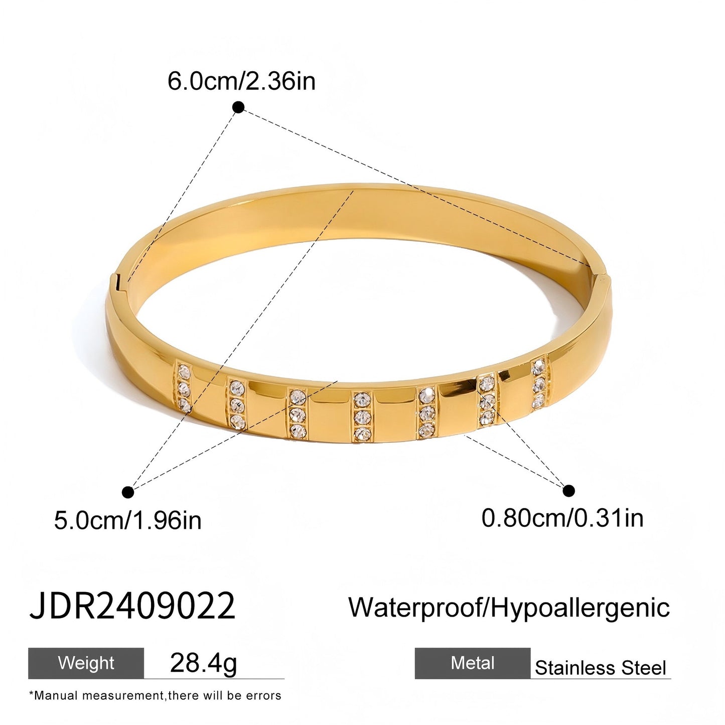 18K Gold Golden Hour Star Bangle Bracelet Stack