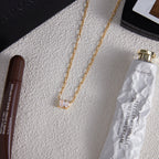 18K Gold Perfect Match Pendant Rope Chain Necklace Set