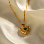 18K Gold Treasure Heart Necklace