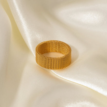 18K Gold Watch Band Ring