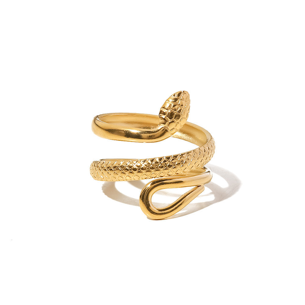 18K Gold Royal Snake Statement Ring