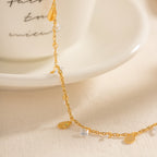 18K Gold Sunbeam Dainty Chain Anklet