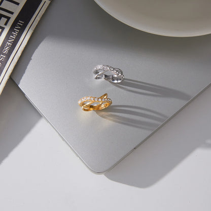 18K Gold and Silver Endless Embrace Eternity Ring