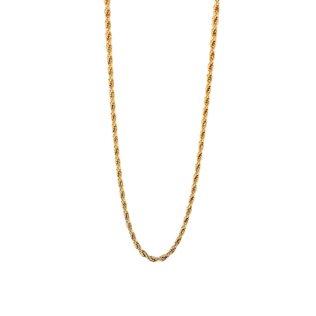 18K Gold Rope Chain Necklace